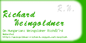 richard weingoldner business card